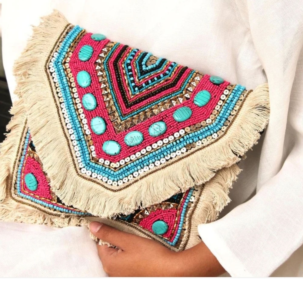 New boutique Handmade turqouise crossbody